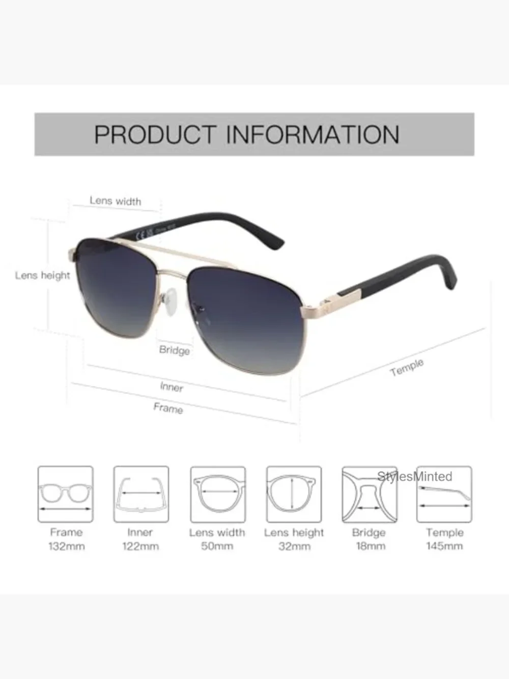Aviator Polarized Sunglasses UV Protection Fishing Driving Golf